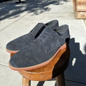 Navy suede men’s shoes